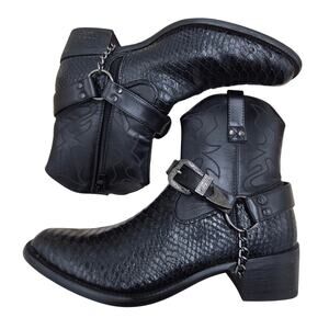 Alberto Fellini men's western cowboy boot crocodile print mens size 8.5